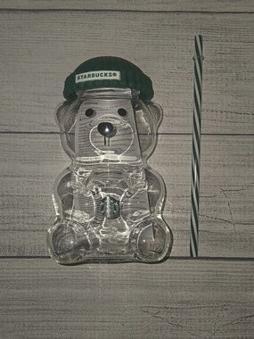 Starbucks 2025 Bearista Bear Glass Cold Cup Limited Edition NWT